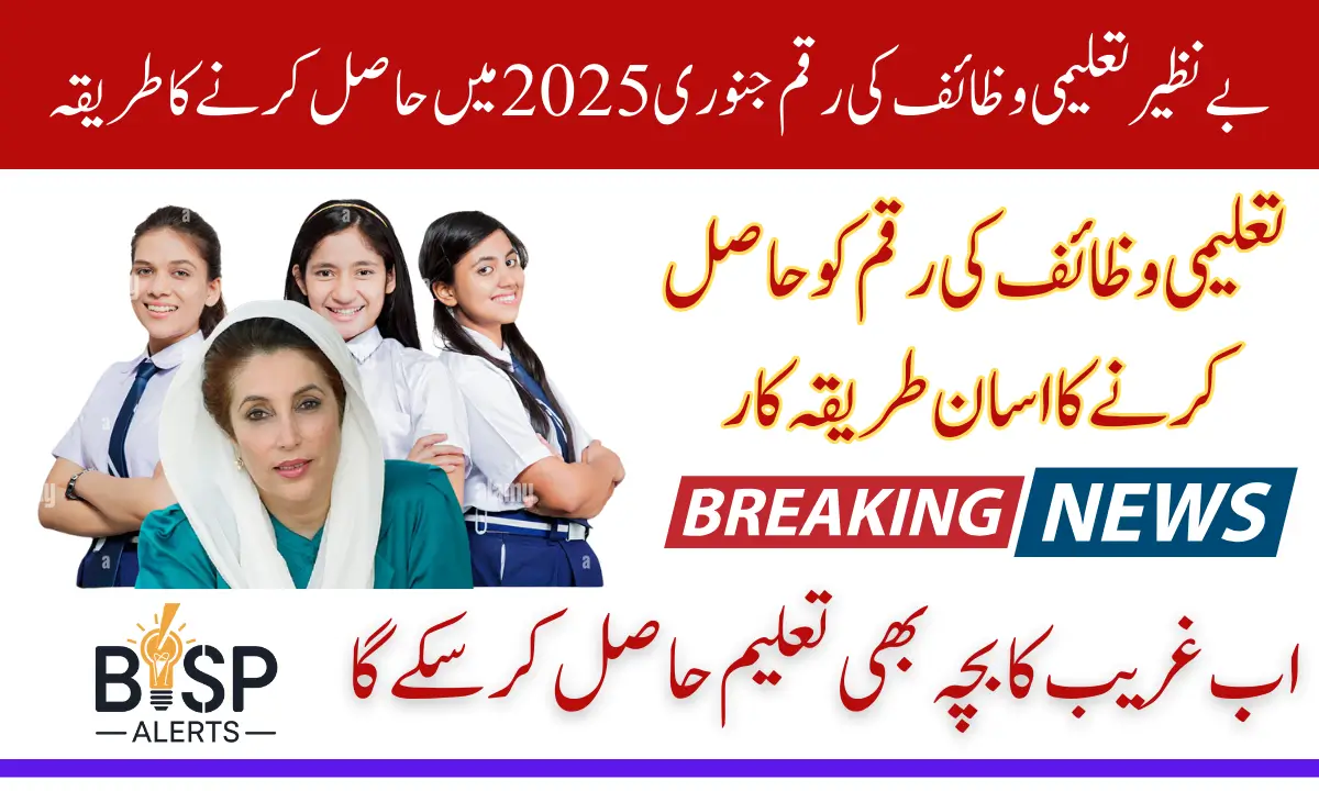 Benazir Taleemi Payment January 2025 For School Registered Children