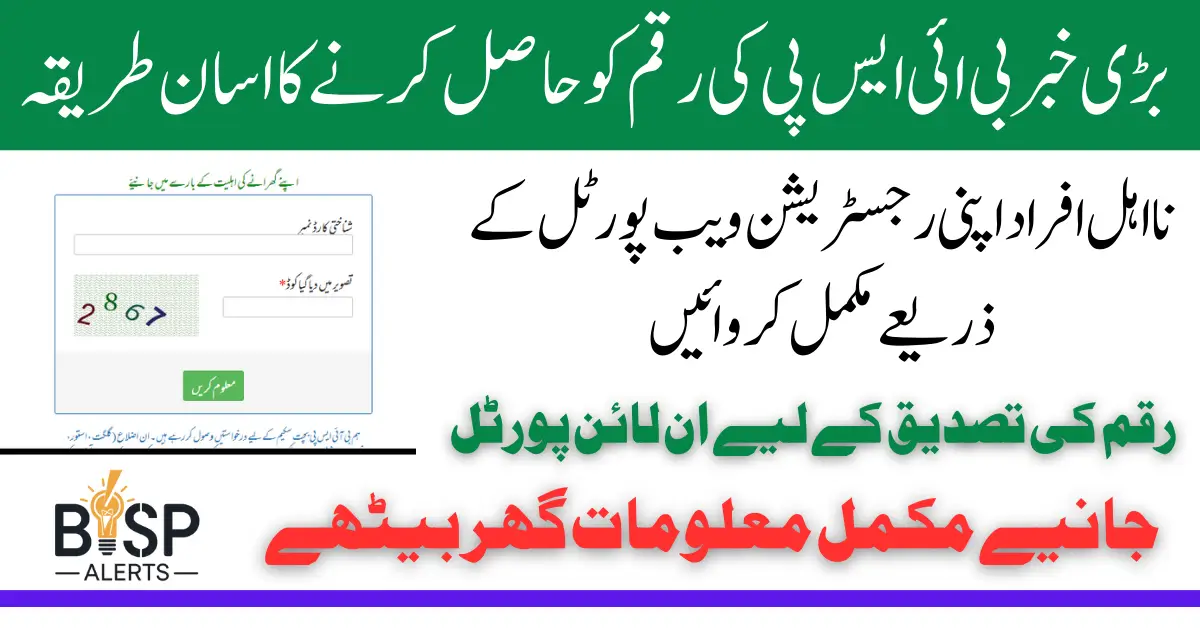 BISP Balance Check Online 13500 Using 8171 Official Web Portal Know Details