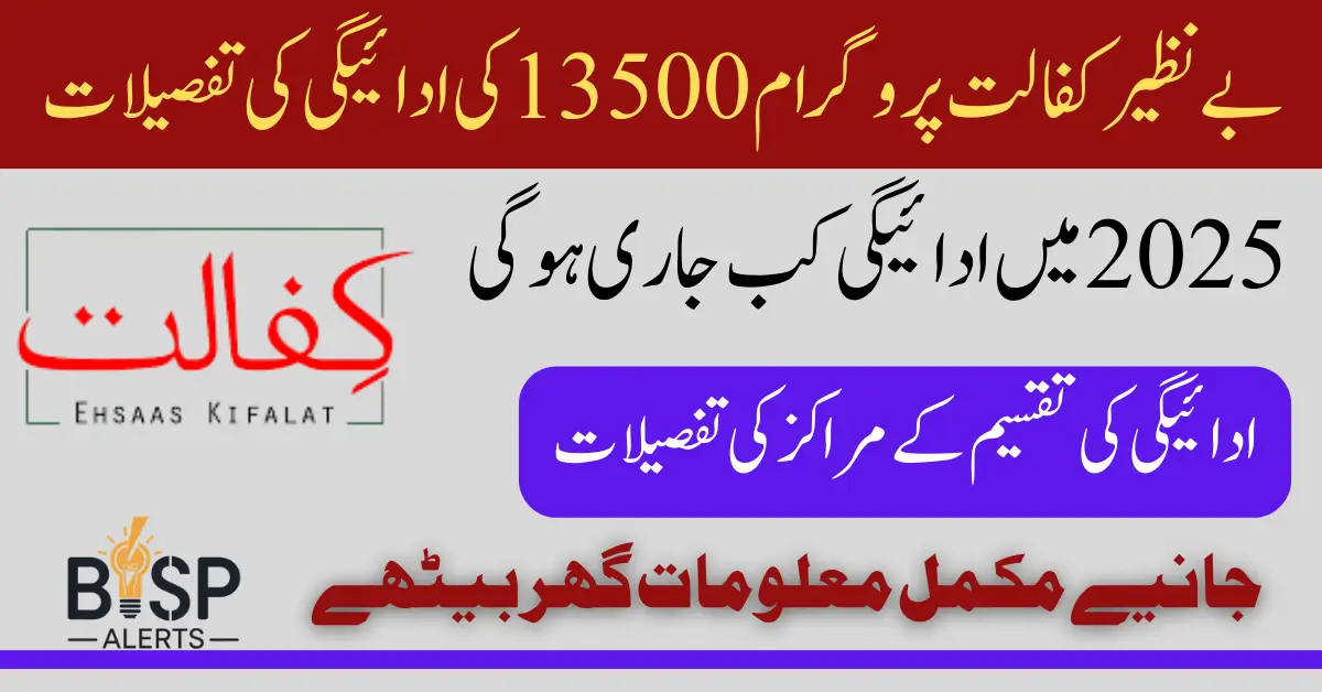 Benazir Kafaalat Program 2026 Payment Distribution Details For Registered Women