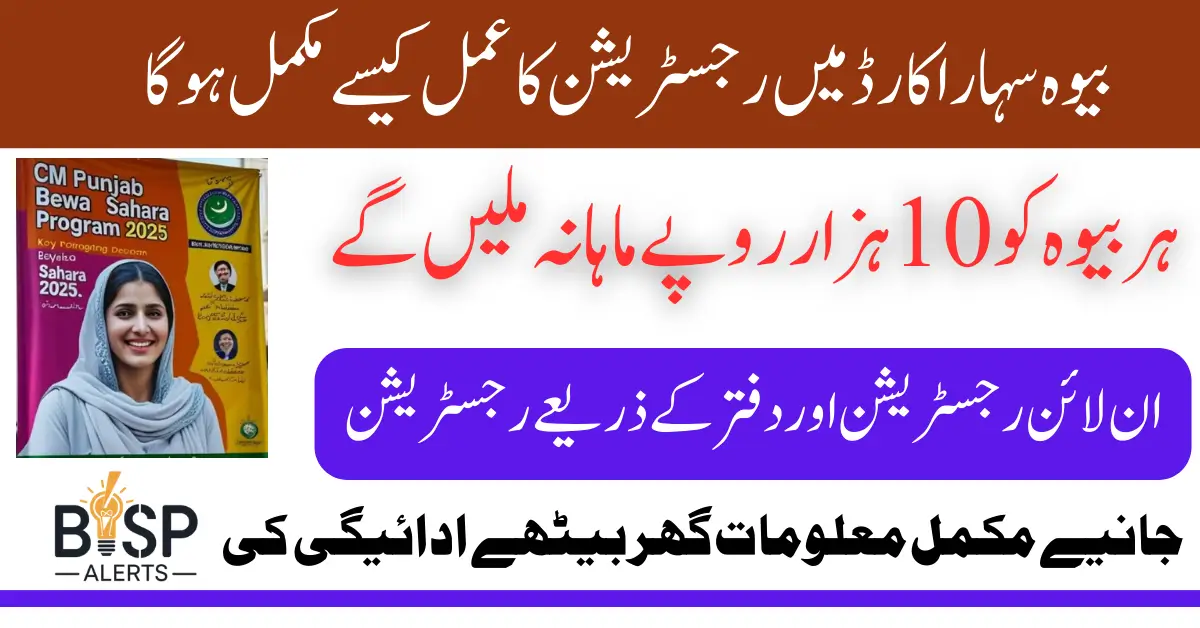 CM Punjab Bewa Sahara Card Scheme Step by Step Registration and Submission Guide