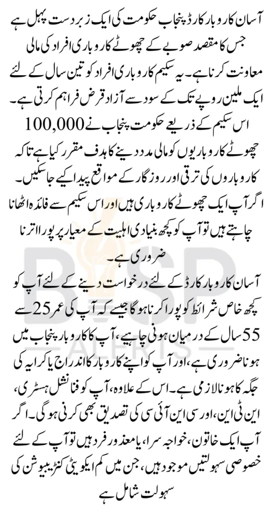 Asaan Karobar Card Eligibility Criteria For Loan Know Complete Details Before Apply