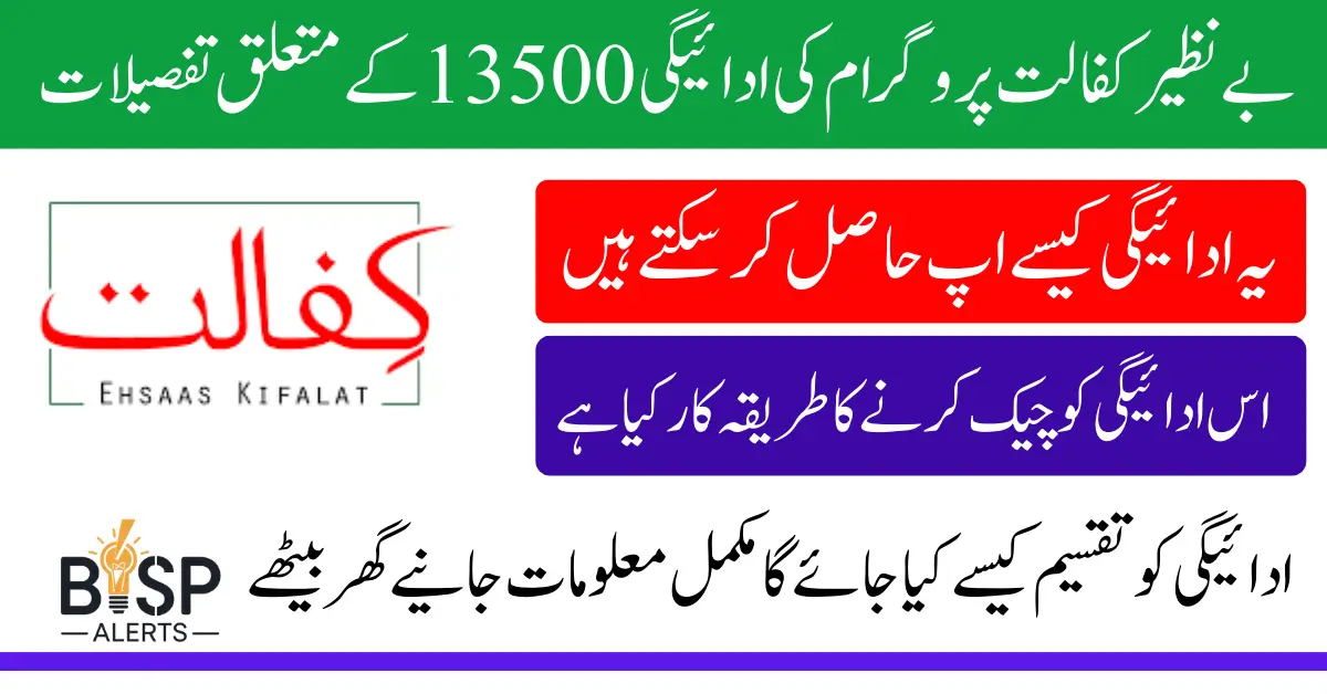 Benazir Kafaalat April 2025 Check Your 13500 Payment Status and Collection Details