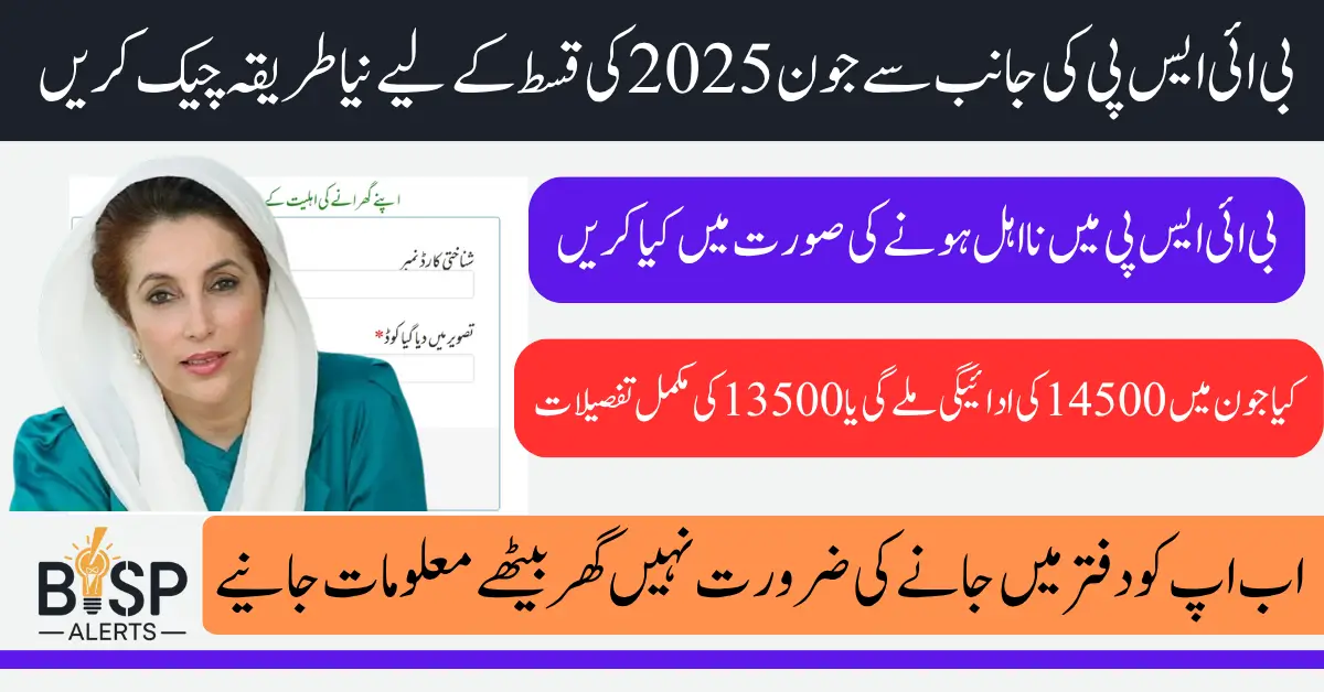 BISP 8171 Eligibility Check June 2025 Via Updated Portal Using CNIC Know Details