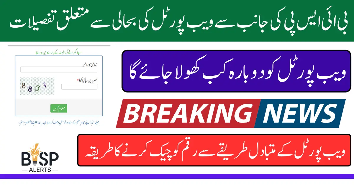 BISP 8171 Portal Re-launch Date Notification Know Payment Status Using Alternative Method