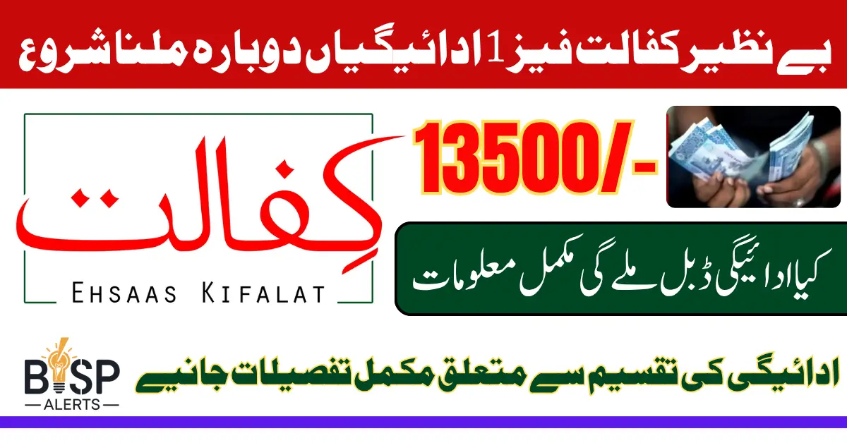 Benazir Kafalat Phase 1 Payments July Distribution Process Changed Know Details